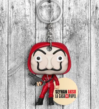 

Personalized La Casa De Papel Wood Keychain-3
