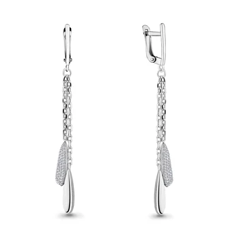 

Silver earrings with glass