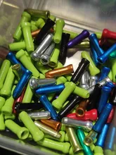 Puntas internas de aluminio para cable de freno de palanca de bicicleta MTB, piezas de engarces para cambio de marchas, tapas de extremos, 50 unids/lote