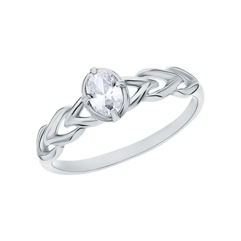 

Silver ring with cubic zirconia sunlight sample 925