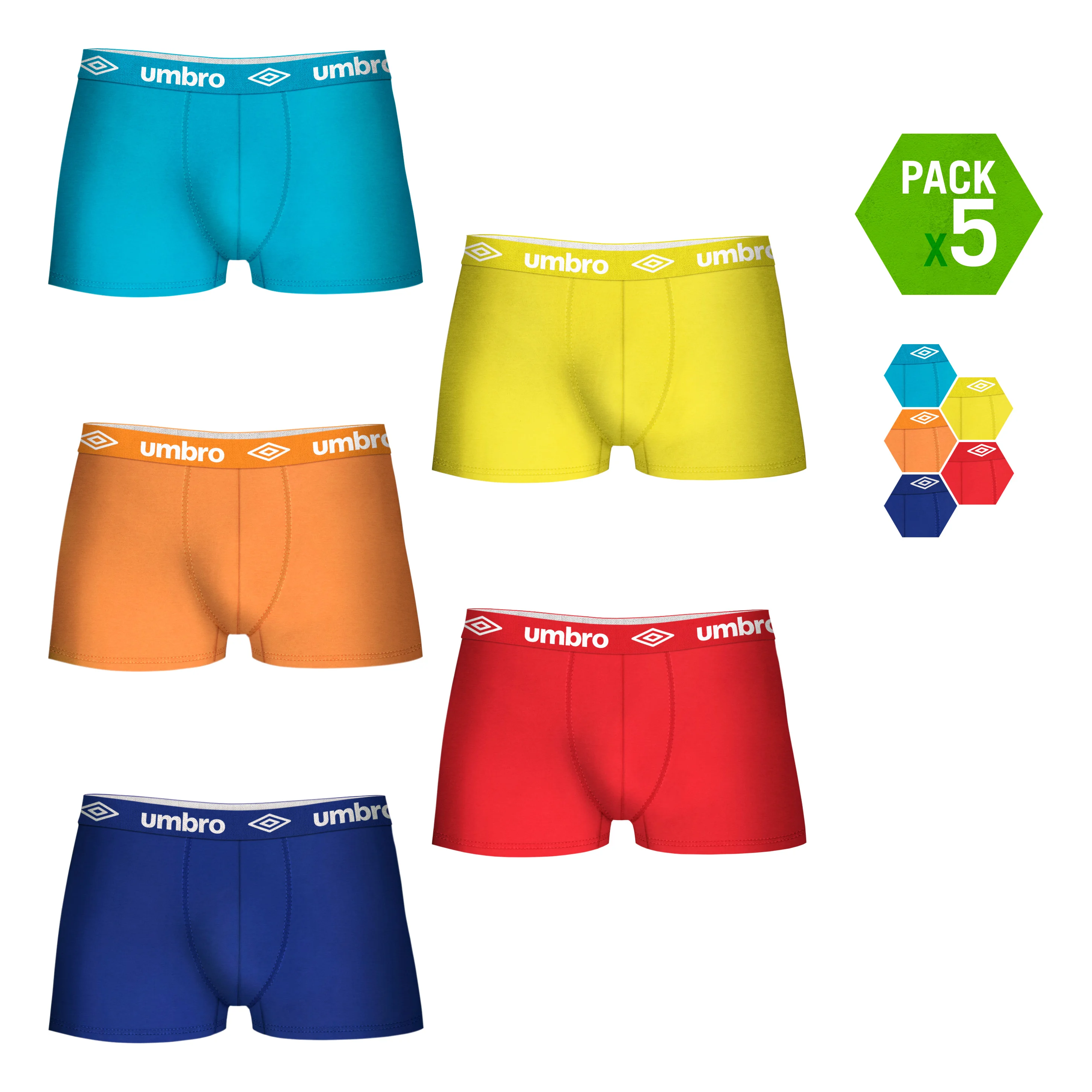 Трусы-боксеры UMBRO 5 шт. различных цветов для мужчин | Мужская одежда