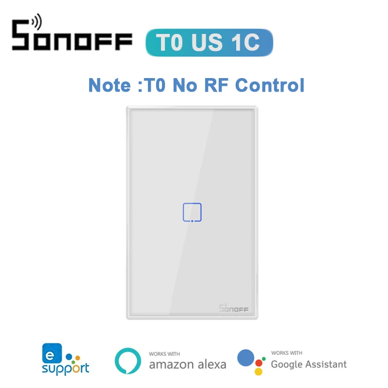 Interruptor Sonoff T0 1 Canal Wifi Alexa y Google Vhome
