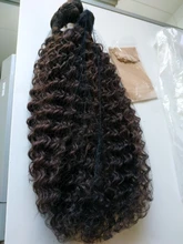 FASHION IDOL-mechones de pelo rizado Afro, extensiones de cabello sintético de Color rubio 613, Color natural, 6 uds., 20, 22 y 24 pulgadas