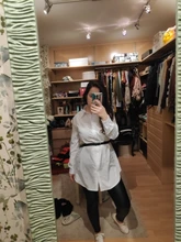 Blusas informal de manga larga para otoño camisa blanca mujer de talla grande para Estilo Vintage rosa 2020