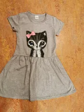TANGUOANT-vestido con estampado de gato para niña, ropa gris para niña, ropa para niño de 0 a 8 años, novedad de verano, gran oferta