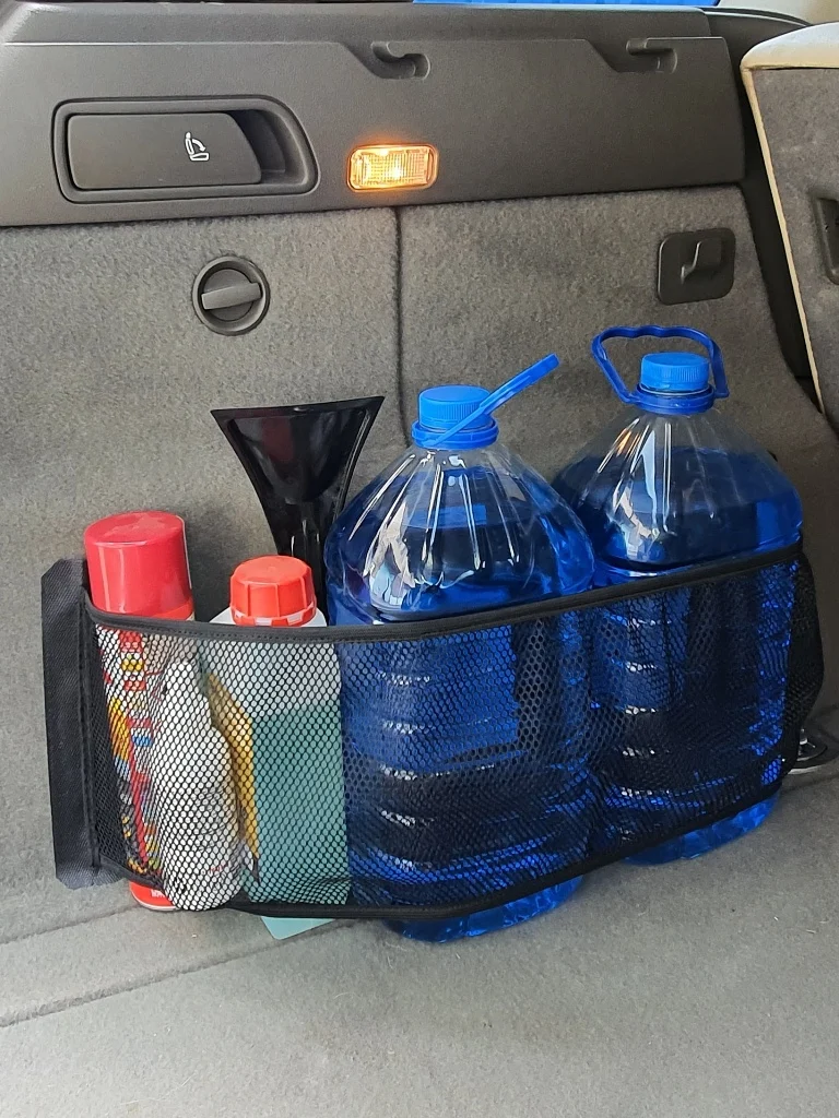 Mesh pocket in the trunk with Velcro, car organizer mobylos 30436/37