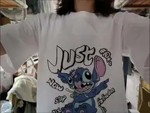 Playera con puntadas de Disney para mujer, camiseta de dibujos animados, camiseta blanca a la moda para hombre y mujer, gran oferta