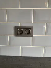 UBARO 146*86 alemán estándar de cristal de vidrio templado enchufe de Panel con USB de 5V 2100mA pared Steckdose enchufe AC110- 250V 16A