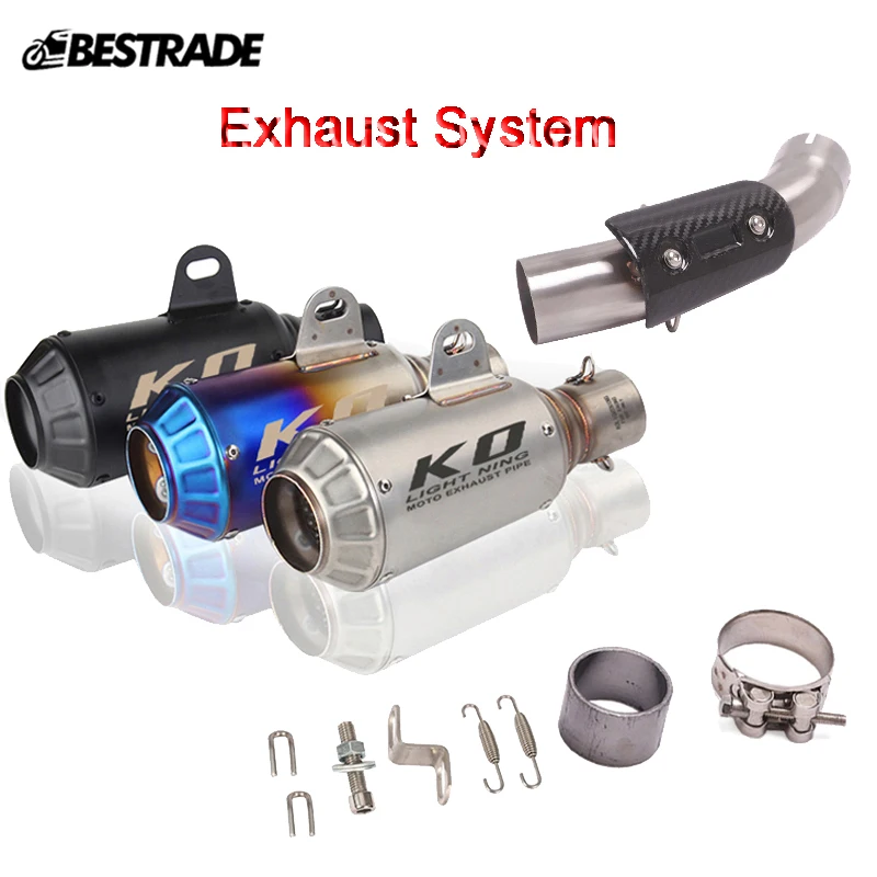 

Motorcycle Exhaust System Muffler Tube Escape Middle Link Connect Pipe Modified For Duke 250 390 RC390 Duke 250ADV 390ADV 2021