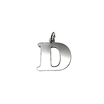 

Pendant 925 sterling silver m smooth 22mm. Letter D [AA7730]