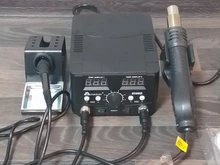 Estación de soldadura Digital LED 2 en 1, 800W, pistola de aire caliente, Estación de Reparación soldador eléctrico para teléfono, PCB, IC, SMD, BGA