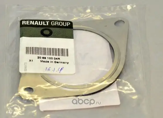 206910004R Renault ПРОКЛАДКА ТРУБЫ ГЛУШИТЕЛЯ(МЕТ
