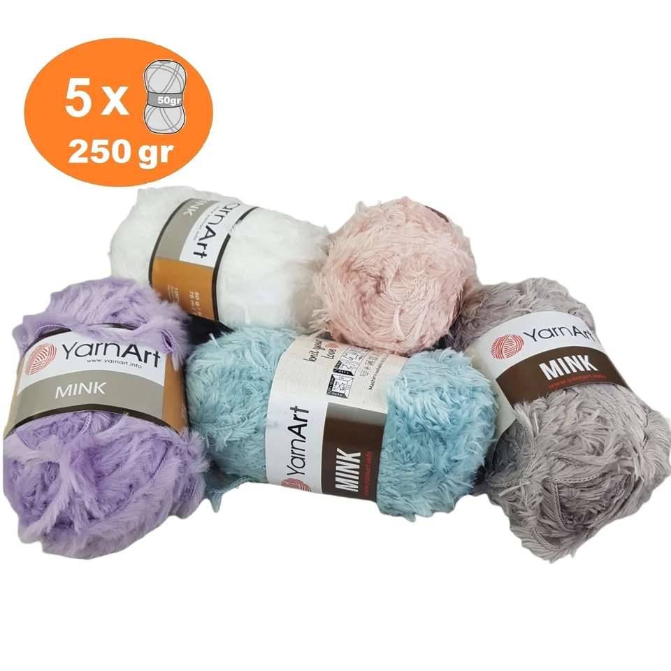 Yarnart Mink Yarn, Fleece Yarn, Fluffy Yarn, Bulky Yarn, Effect Yarn,  Yarnart Mink, 50g, Fur Yarn, Baby Yarn, Soft Yarn, Eyelash Yarn -   Sweden