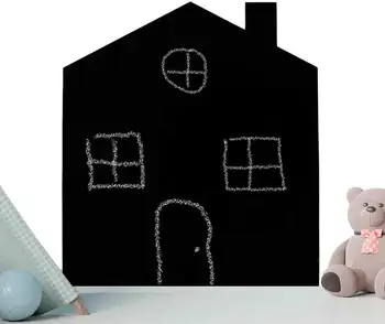 

Blackboard house shape, thickness 3mm, measure 60x70 cm, cottage for rooms children, use with chalks and Liquid chalk