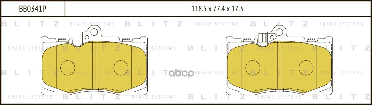 Колодки Тормозные Дисковые Blitz арт. BB0341P