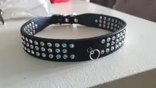 Collar de estrás para perro 3 filas de cuero de gamuza de Diamante gato cachorro 5 colores para pequeño mediano perros Chihuahua Yorkshire