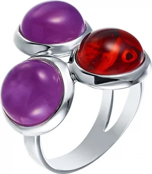 

Jay VI ring with mother of pearl and amethyst in silver