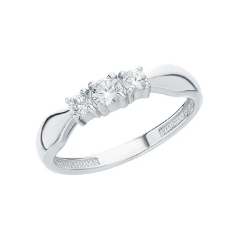 

Silver ring with cubic zirconia sunlight sample 925