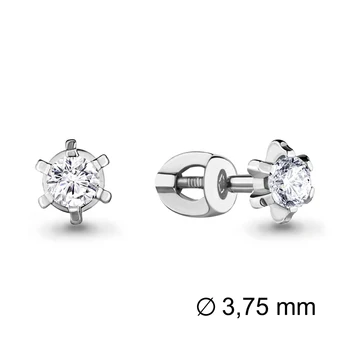 

Aquamarine studs with Swarovski cubic zirconia, 925 sterling silver
