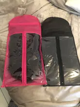 Bolsa de pelo negro Rosa Alileader con soporte de almacenamiento de peluca para pelucas, accesorios de peluca transparentes no tejidas, bolsa de almacenamiento para pelucas