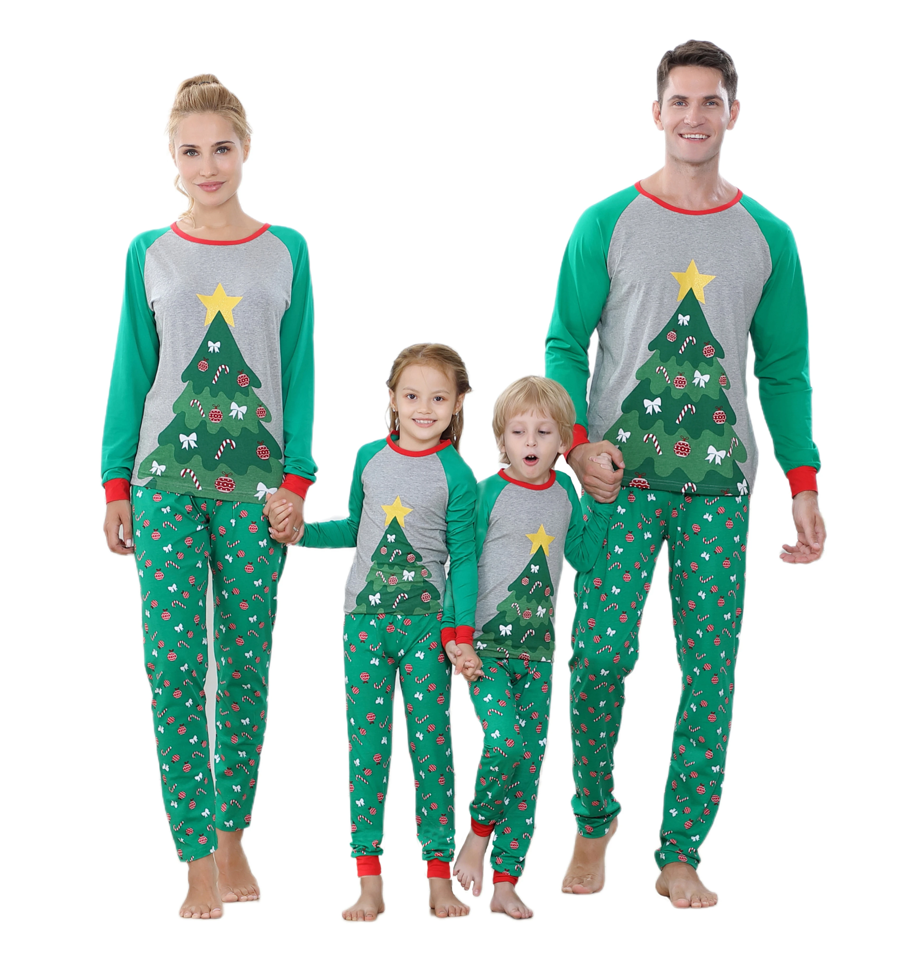 家族マッチングクリスマスパジャマカップルパジャマセット衣装家族ルッククリスマスツリートナカイヴィンテージホリデーパーティー新 Aliexpress Mother Kids