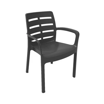 

ARMCHAIR STACKABLE COLOR BLACK RESIN 60,5X54X82CM