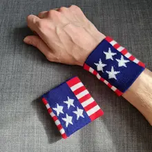 2 unids/par adultos niños deportes pulsera Sweatband Hip-Hop cartas rayas de colores bailando muñeca apoyo secreto guardias