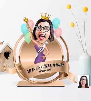 

Tailor-made The Most Beautiful Woman Of The Year Caricature OF 3D Wooden Trinket plaque-2 Reliable Quality Cost Effective Gift decoration