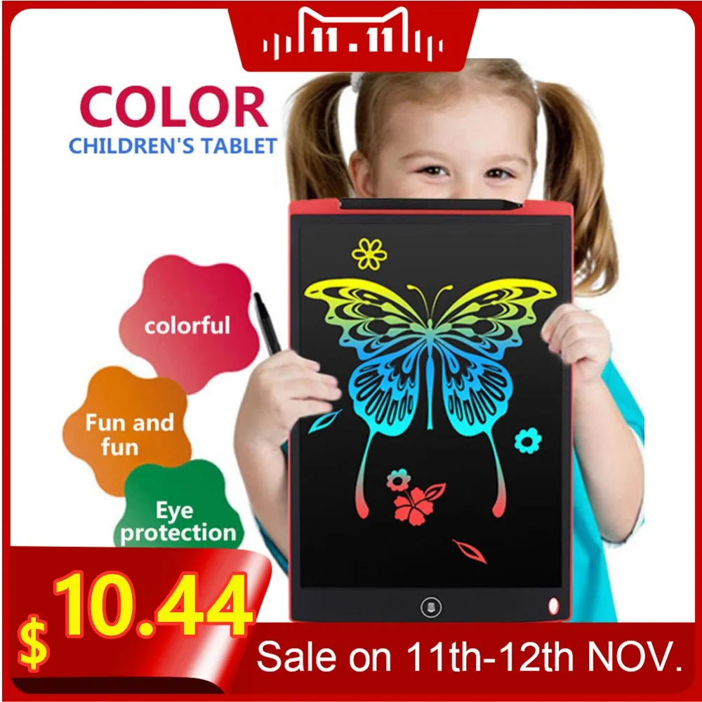 LCD Writing Tablet 8-12 inch Digital Drawing Electronic Handwriting Pad Message Graphics Board Kids 