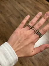 17KM Punk Gold Wide Chain Rings Set For Women Girls Fashion Irregular Finger Thin Rings