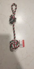 Cuerda de perrito trenzada fuerte para perros y gatos, juguetes para masticar para mascotas de 30cm y 40cm, dos cuerdas trenzadas con una bola, cuerda de juguetes para perro, juguetes para jugar con perros