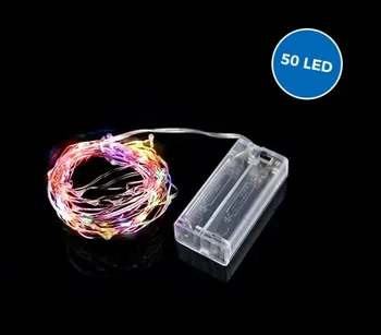 

561042C Serials 50 colorful HOLIDAY LIGHTS way drops Light Battery