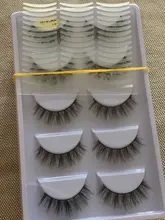 YOKPN-pestañas postizas cortas entrecruzadas 3D, pelo de visón negro suave Natural, útiles de maquillaje, 5 pares