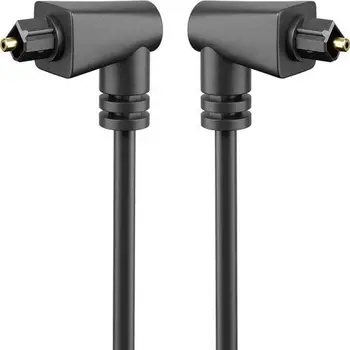 

Cable de audio digital toslink macho 2x acodado 1 M Negro