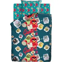 Детское постельное белье 1,5 сп Angry Birds " Заморозка", синее