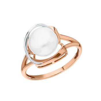 

Gold ring with pearls cultured sunlight sample 585