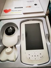 Hebeiros-cámara inalámbrica de seguridad con batería de 1080P, Monitor de vídeo de 4,3 pulgadas para bebé, visión nocturna, recordatorio de tiempo de alimentación