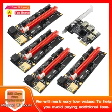 

4pcs PCI-E Express 1x to 16x Riser 009S Card Adapter PCIE 1 to 4 Slot PCIe Port Multiplier Card for BTC Bitcoin Miner Mining