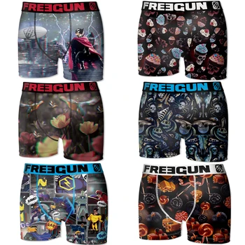 

FREEGUN Pack 5 Boxers patterned boxer in various Colour to kid in microfiber