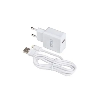

Dcu white charger Wall 5v 2.4a + cord connector usb to microusb 1m