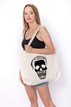 

Angemiel Bag Big Color Skull And Crossbones Tote Shopping Beach Bag