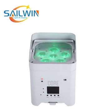 

EU Stock High quality 6X18W RGBWA UV 6in1 WIFI battery powered uplight wireless dmx led party uplight
