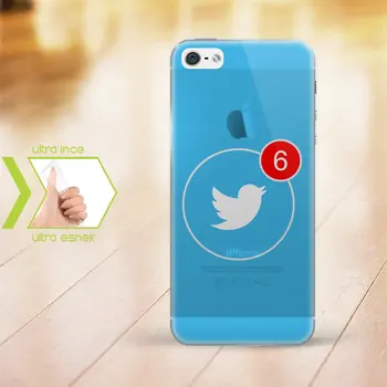 

Personalized iPhone 5-5S Slim Clear Silicone Phone Cover (Twitter-1)