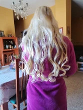 MANWEI24 pulgadas cabello Natural hilo Invisible en extensiones de cabello sintético No Clip con Secrect línea fácil adjuntar cabello halo