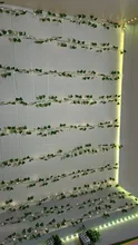 12pcs Artificial Plants LED Ivy Garland Fake Leaf Vines Room Decor Hanging For Home Wedding