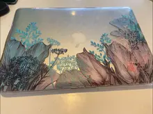 Green Leaves Printed Plastic Case Cover for Macbook Air 11 12 13 A1932 2020 Pro 13 13
