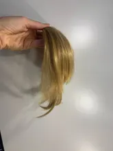 Buqi-extensiones de cabello con flequillo, pinza con flecos falsos en color negro, marrón y Rubio, fibra sintética de alta temperatura