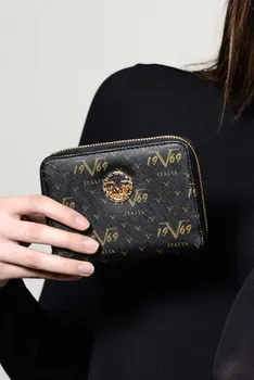 

Women's 4298 Black Lady Wallets 19 V69 ITALIA 4298 Model High Quality PU Made in Turkey