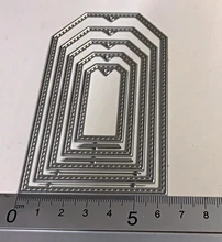 Troqueles de corte de Metal marcos de etiquetas tarjeta troquelador Stencil papel para álbum de recortes DIY foto plantilla para artesanía troqueles