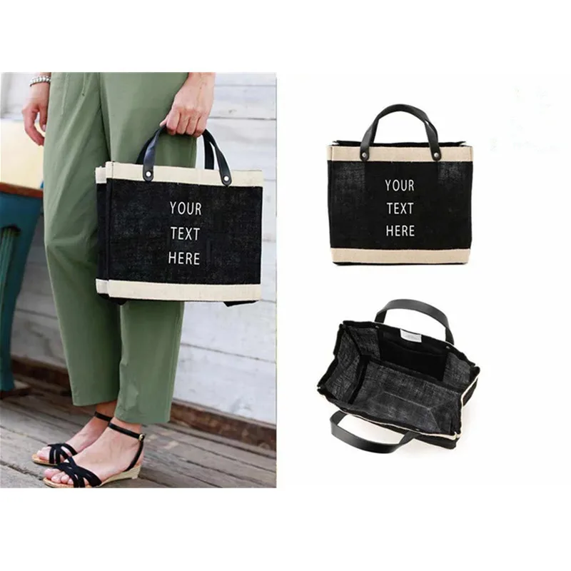 

Custom Petite Beach bags with your text, Jute Bag, Burlap Market bags, bridesmaid Tote bag, women shopping bags, birthday gifts